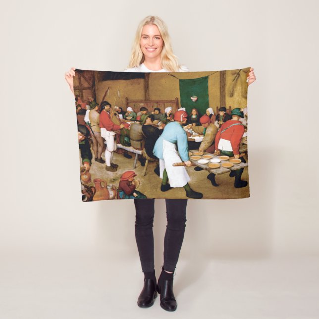 Peasant Wedding, Pieter Bruegel Fleece Blanket (In Situ)