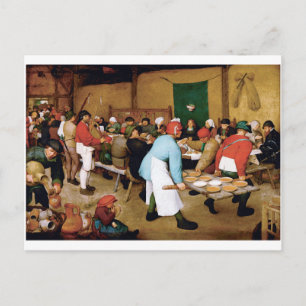 Peasant Wedding, Pieter Bruegel Postcard