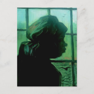 Peasant Woman Against Window,Van Gogh Fine Art Postcard