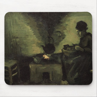 Peasant woman by the fireplace Vincent van Gogh Mouse Pad