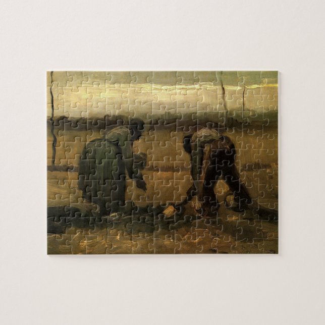 Peasant Woman Planting Potato by Vincent van Gogh Jigsaw Puzzle (Horizontal)