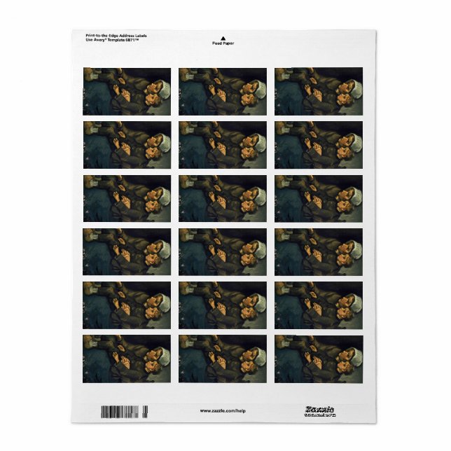 Peasant Woman with Child on her Lap, 1885 by Vince Label (Full Sheet)