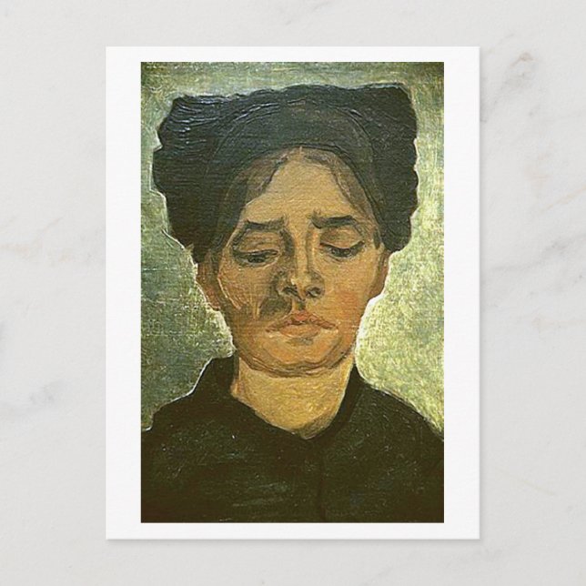 Peasant Woman with Dark Cap, Vincent van Gogh Postcard (Front)