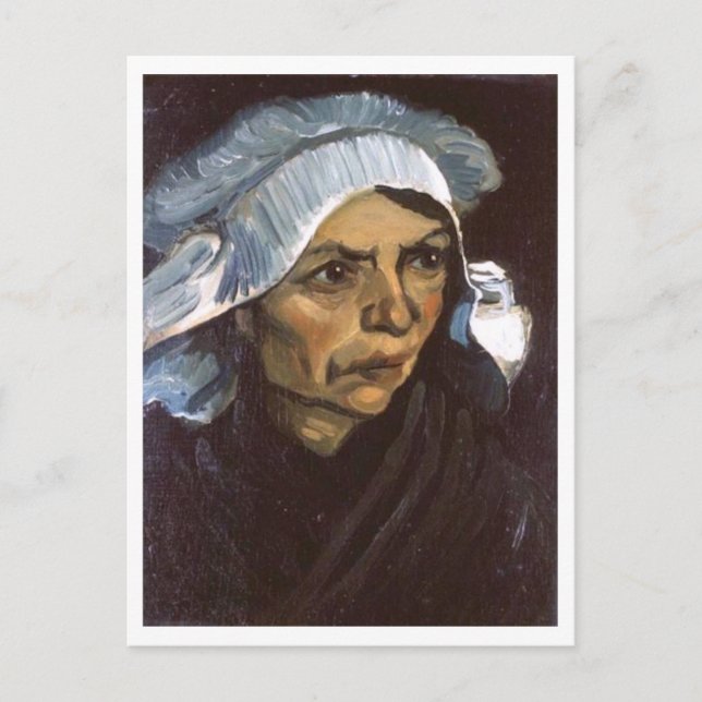 Peasant Woman with White Cap, Vincent van Gogh Postcard (Front)