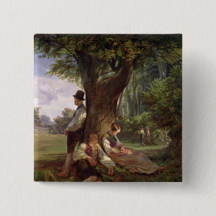 Peasants having a Siesta, 1841 15 Cm Square Badge