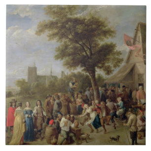 Peasants Merry-Making, c.1650 (oil on canvas) Ceramic Tile