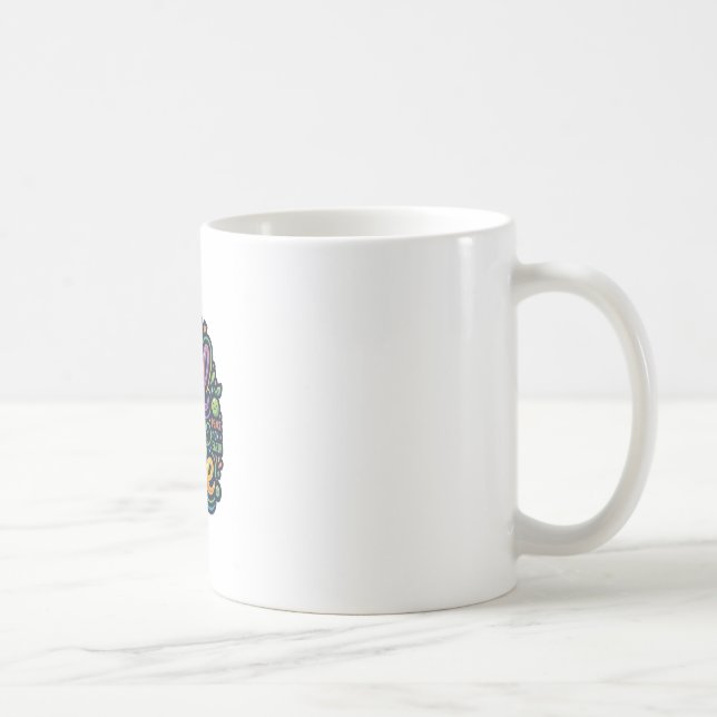 Peasful Existence – Cute Veggie Pun Coffee Mug (Right)