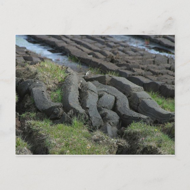 Peat cutting postcard (Front)