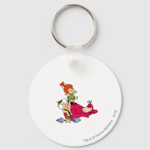 PEBBBLES™ and Bam Bam and Dino Playtime Key Ring