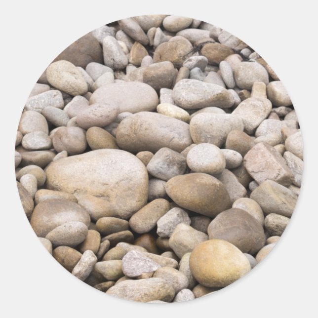 Pebble background pattern classic round sticker (Front)