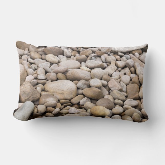 Pebble background pattern lumbar cushion (Front)