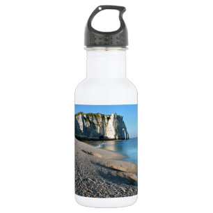 Pebble beach and cliff of Etretat in France 532 Ml Water Bottle