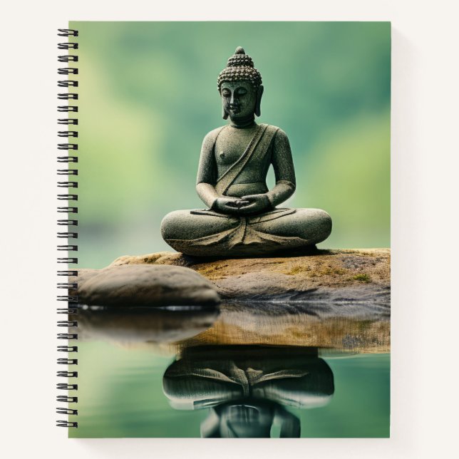 Pebble Buddha Tranquil Peaceful Nature  Notebook (Front)