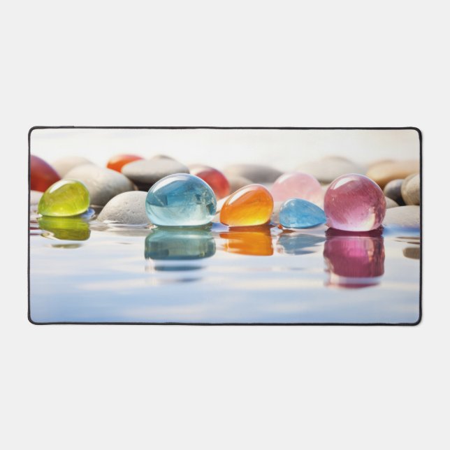Pebble Colours Tranquil Peaceful Nature  Desk Mat (Front)