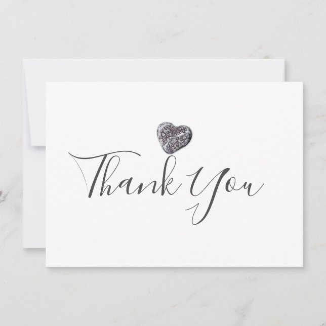 Pebble Heart Discovery Thank You Card (Front)