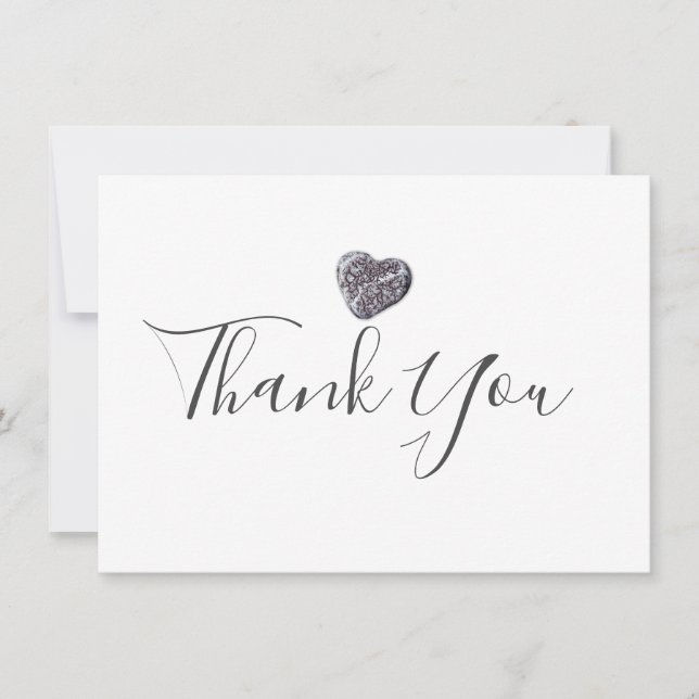 Pebble Heart Discovery Thank You Card (Front)