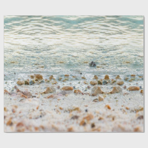 Pebble Ocean Beach Shore Wrapping Paper