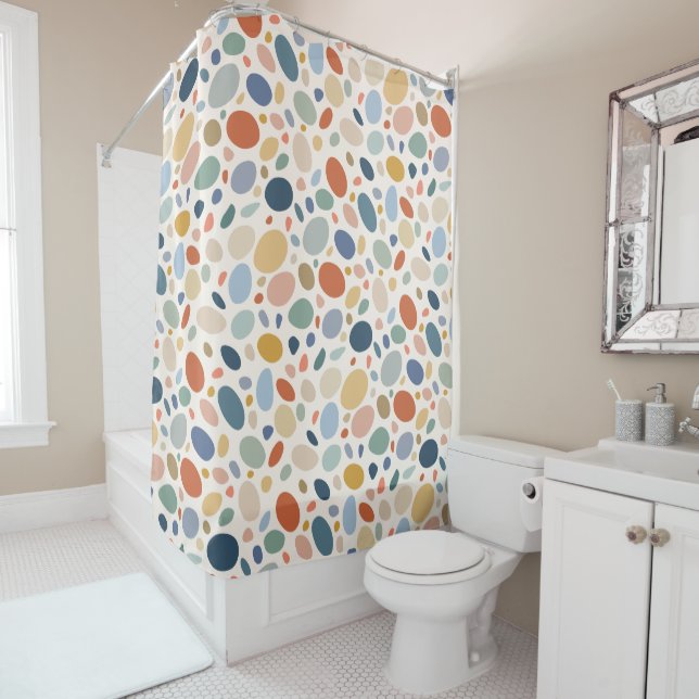 Pebble Palette Shower Curtain (In Situ)