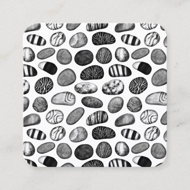 Pebble Pattern Square Business Card (Front)