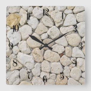 Pebble pattern square wall clock