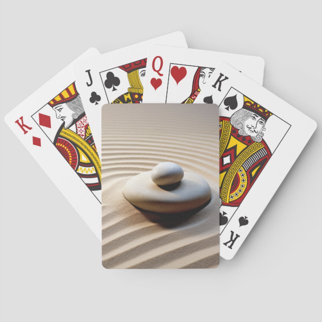 Pebble Sand Tranquil Peaceful Nature  Playing Cards (Back)