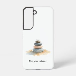 Pebble Stones Find Your Balance Samsung Galaxy Case