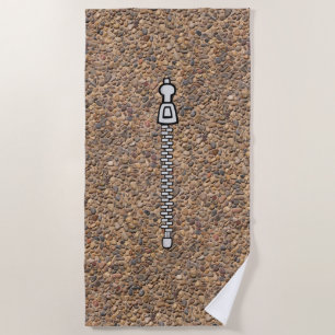 Pebble Stones with Zip Locker Beach Towel