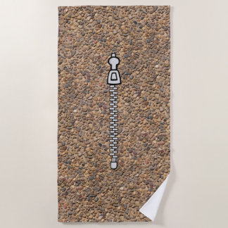 Pebble Stones with Zip Locker Beach Towel