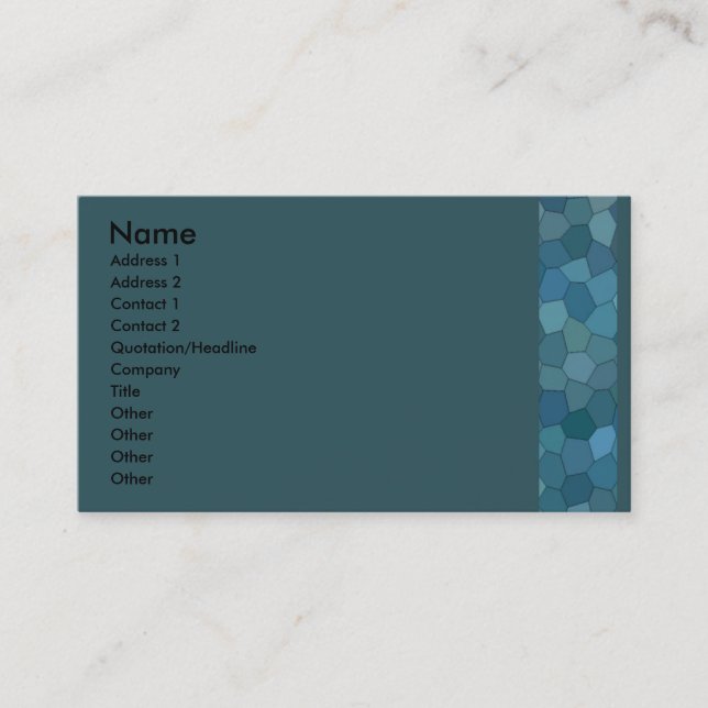Pebbled Border Business Card (Front)