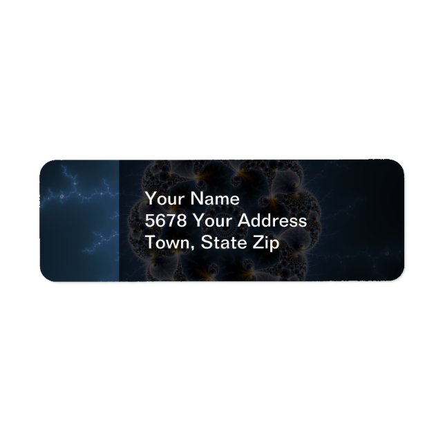 Pebbled Fractal Art Return Address Label (Front)