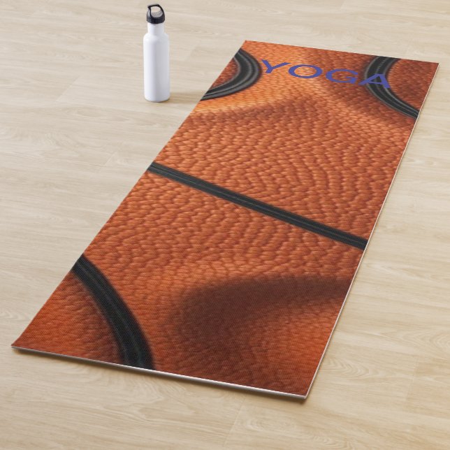 Pebbled Passion – Basketball Texture Macro Yoga Mat (In Situ)