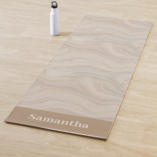 Pebbled Sandstone Texture Neutral Wabi-Sabi Yoga Mat