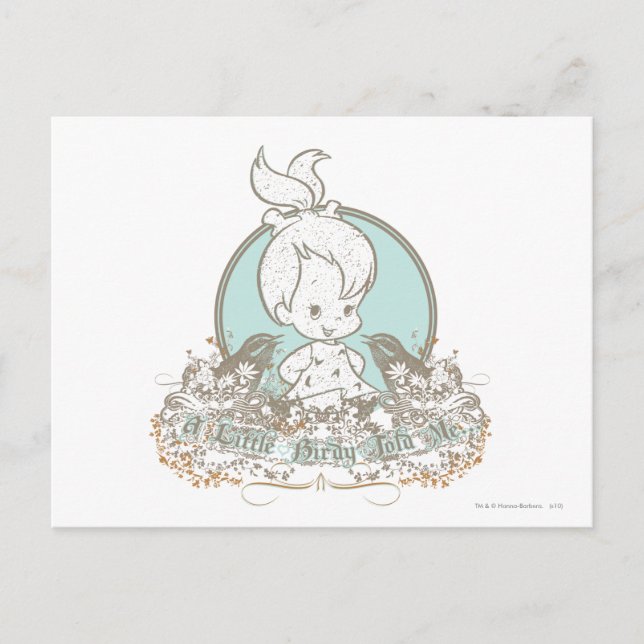 Pebbles A Little Birdy Told Me Postcard (Front)