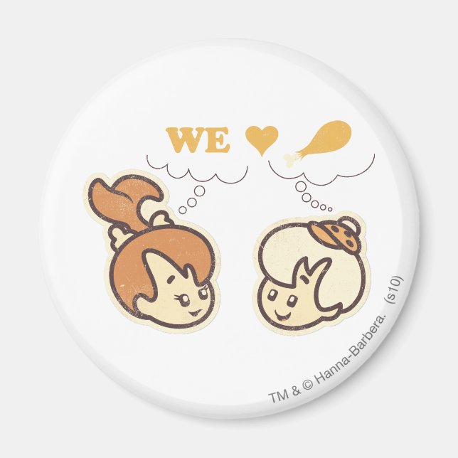 PEBBLES™ and Bam Bam Love Food Magnet (Front)