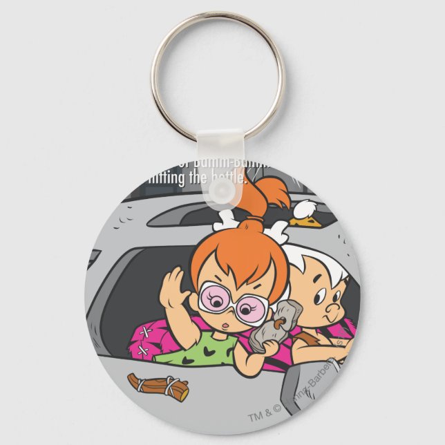 PEBBLES™ and Bam Bam Out of Control Key Ring (Front)