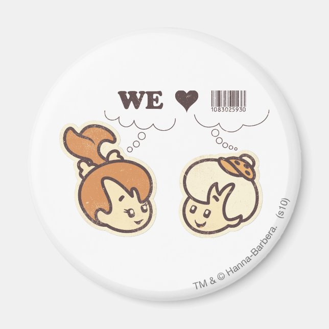 Pebbles and Bam Bam We Love Magnet (Front)