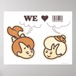 Pebbles and Bam Bam We Love Poster