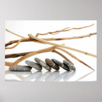 Pebbles and driftwood