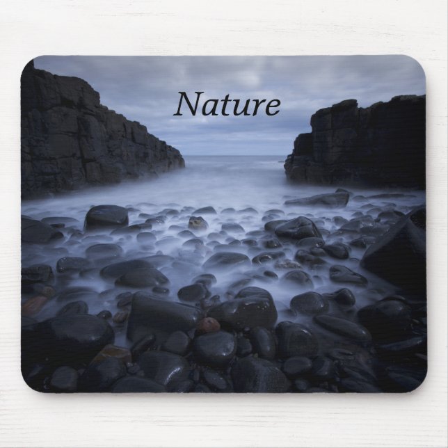Pebbles and Rocks along the Ocean Shoreline Mouse  Pad (Front)