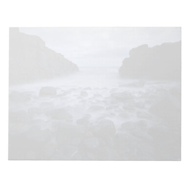 Pebbles and Rocks along the Ocean Shoreline Notepad (Front)