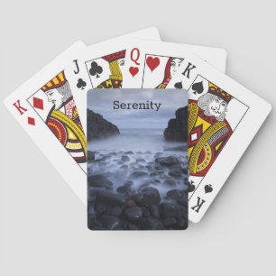 Pebbles and Rocks along the Ocean Shoreline Playing Cards
