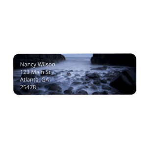 Pebbles and Rocks along the Ocean Shoreline  Return Address Label