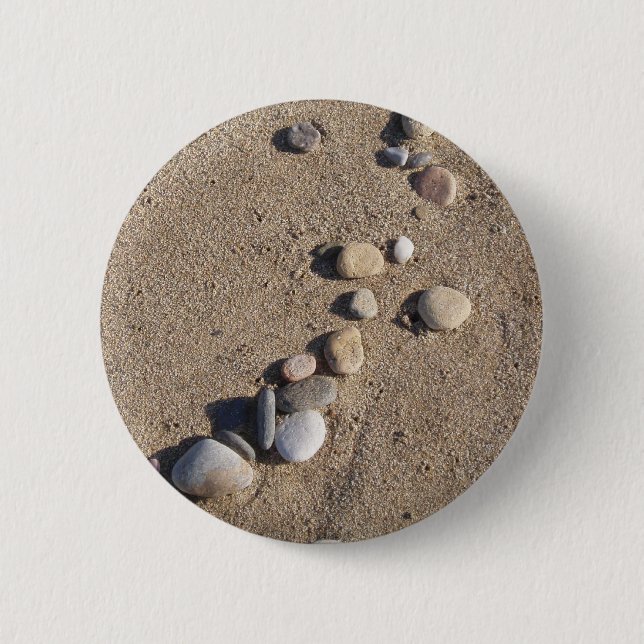 Pebbles and Sand Button Pin (Front)