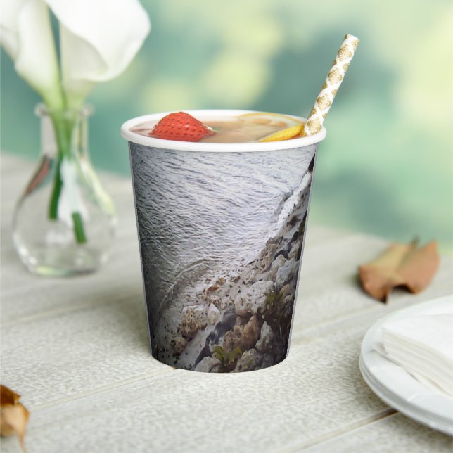 Pebbles At The Beach Paper Cups (Insitu)