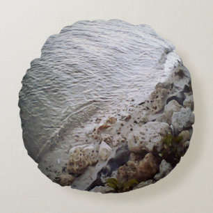 Pebbles At The Beach Round Cushion