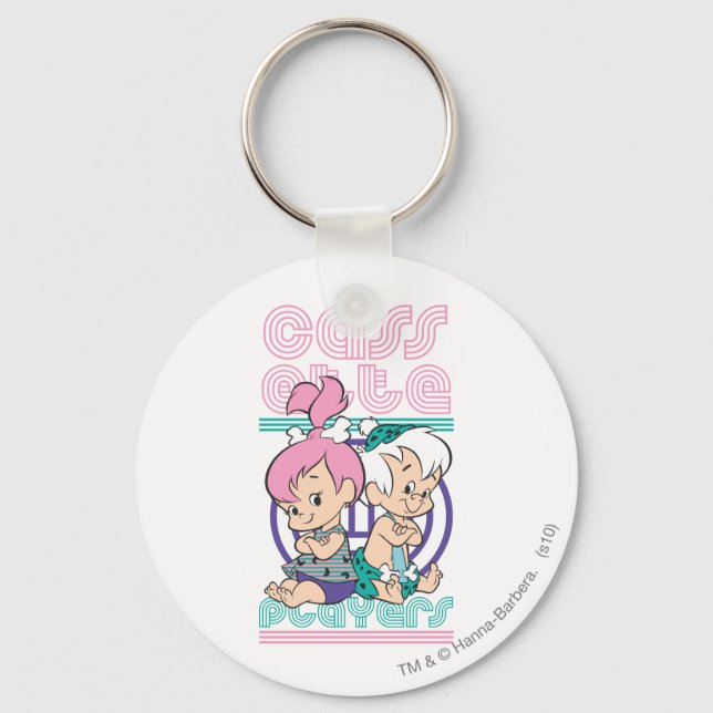 PEBBLES™ & BAM-BAM™ Cassette Players Key Ring (Front)