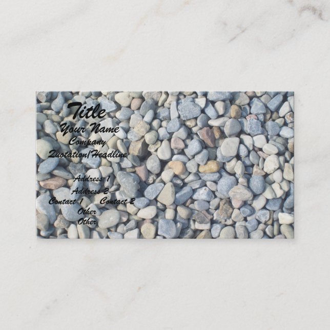 Pebbles Business Card (Front)