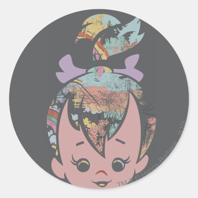 PEBBLES™ Colour Collage Classic Round Sticker (Front)