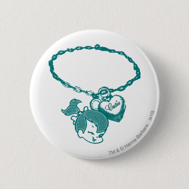 PEBBLES™ Cutie Chain 6 Cm Round Badge (Front)
