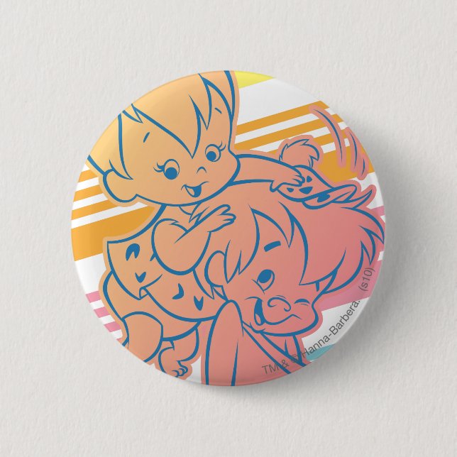 PEBBLES™ Grooming Bam Bam 6 Cm Round Badge (Front)
